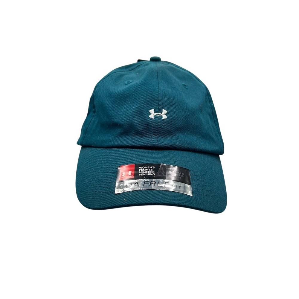 Under Armour Baseball Cap Womens One Size Green Adjustable Strapback Logo NWT